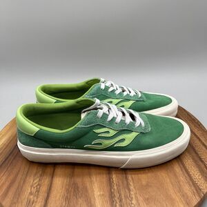 STRAYE Logan Puff Shoes Mens Size 13 Green Suede CAsual Skate Comfort Sneakers